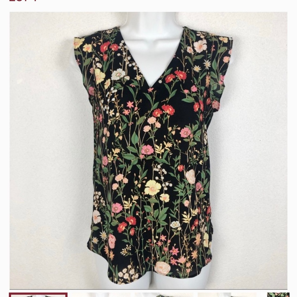 LOFT floral shell/blouse